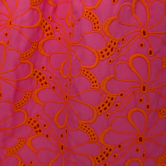 Lilly Pulitzer Kina Midi Dress | Size 8 | Pink Isle Psychedelic Swirl Eyelet - Picture 8 of 15